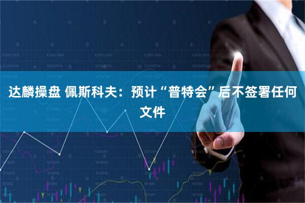 达麟操盘 佩斯科夫：预计“普特会”后不签署任何文件