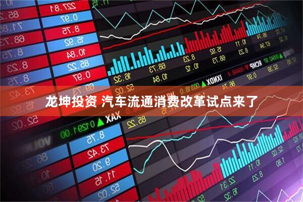龙坤投资 汽车流通消费改革试点来了
